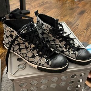 Coach high top sneakers worn a few times